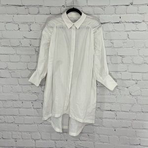 L’Academie White Linen Midi Dress